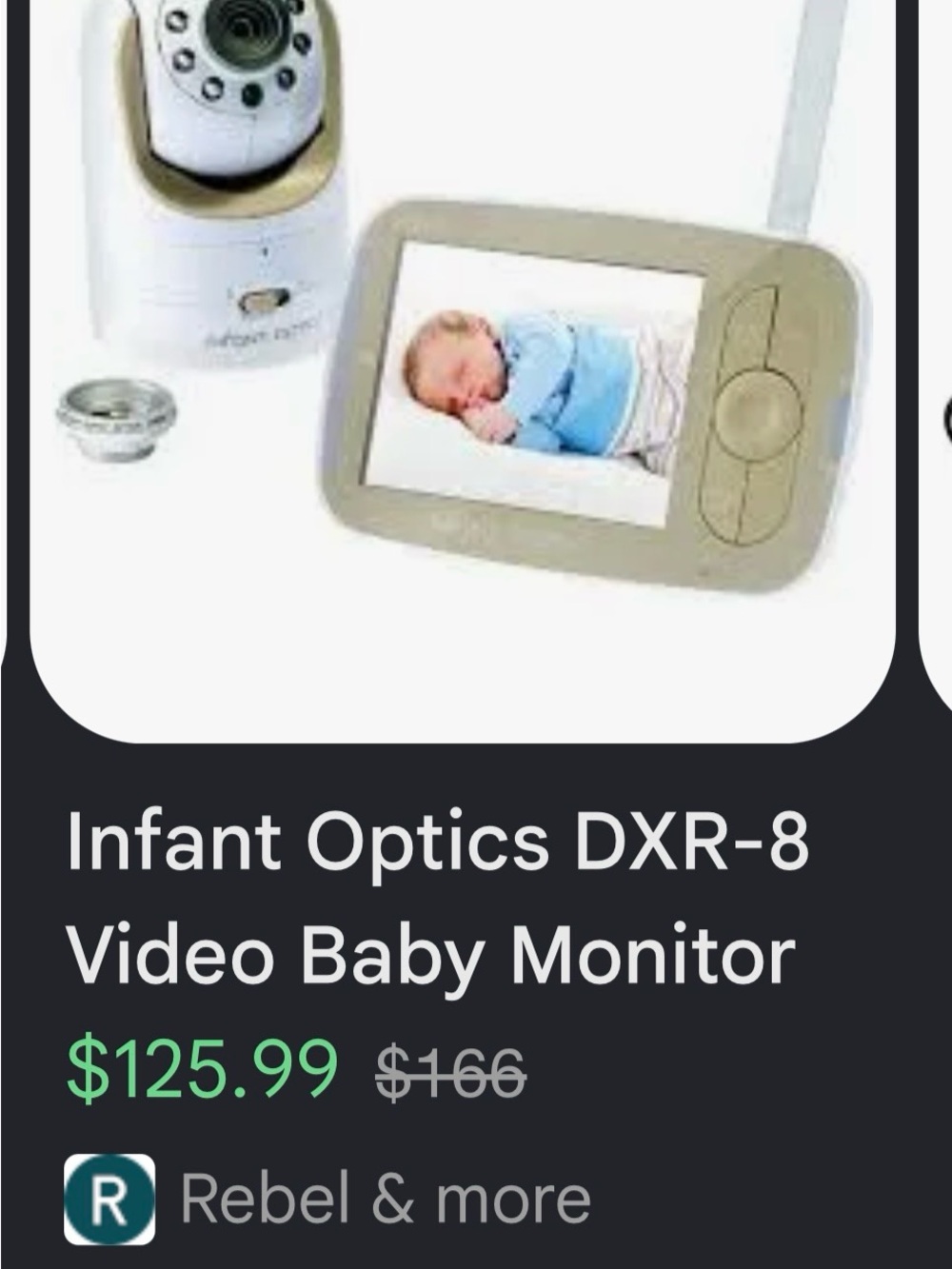 Infant Optics DXR-8 Video Baby Monitor – White/Beige